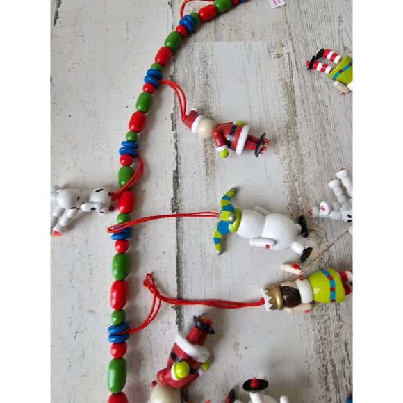 Bombay Garland dog snowman RARE Santa unique Xmas tree vintage garland - Picture 3 of 6